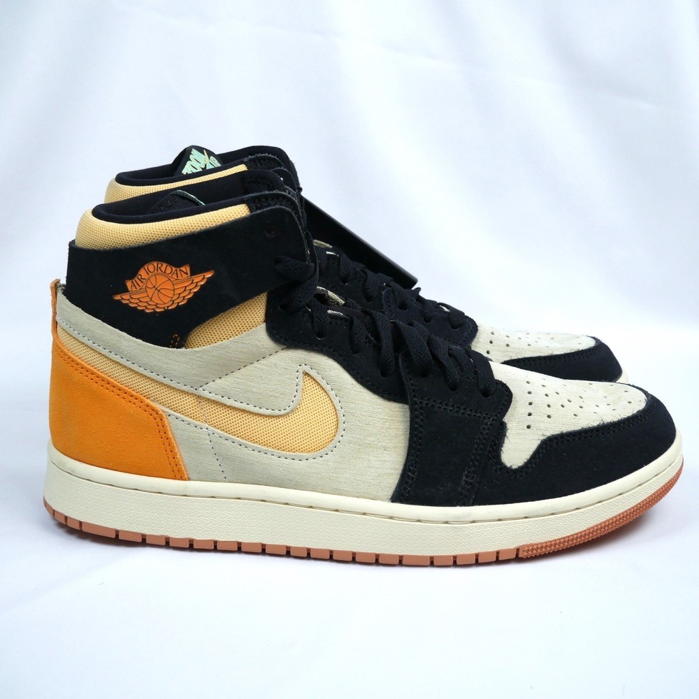 Air Jordan 1 Zoom CMFT 2 Muslin Celestial Gold Black DV1307-100 Mens 9.5